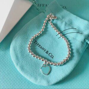 Charming Tiffany Blue Heart Bracelet